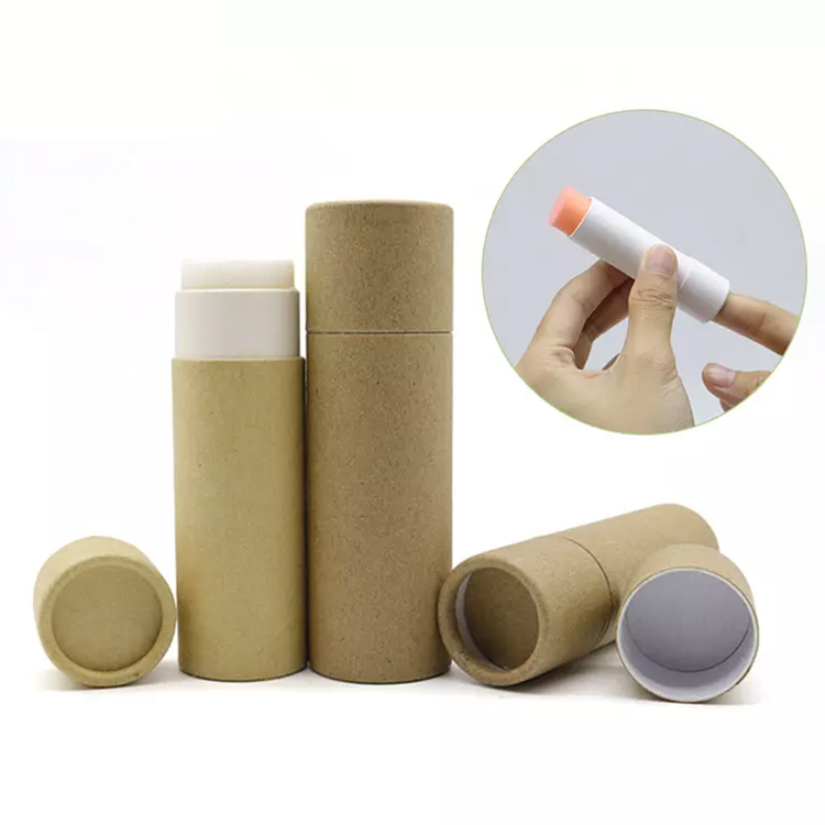 Round Push Up Biodegradable Paper Deodorant Tubes Wholesale