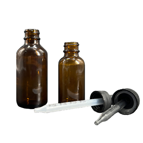 Amber Glass Dropper Bottles